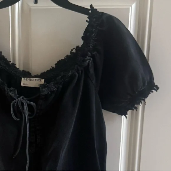 FREE PEOPLE DAISY ROMPER XS S WASHED CHARCOAL - Picture 7 of 8